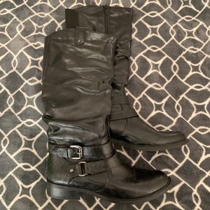 Black White Mountain Tall Boots